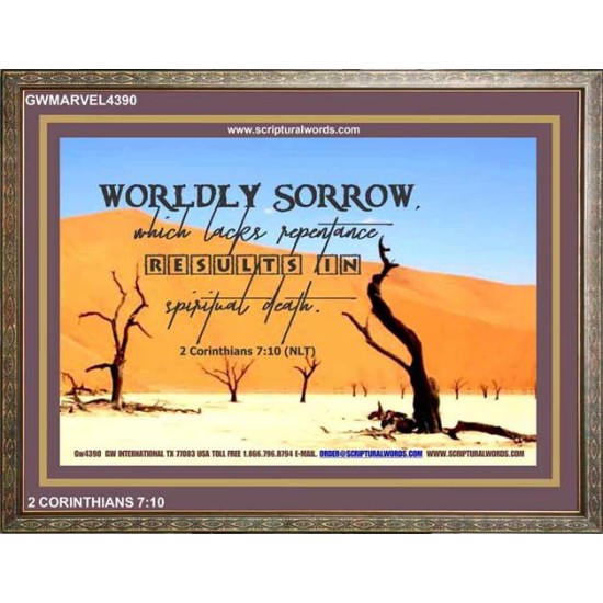 WORDLY SORROW   Custom Frame Scriptural ArtWork   (GWMARVEL4390)   