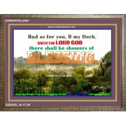 SHOWERS OF BLESSING   Unique Bible Verse Frame   (GWMARVEL4404)   