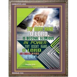 THY RIGHT HAND O LORD   Printable Bible Verse to Frame   (GWMARVEL4582)   