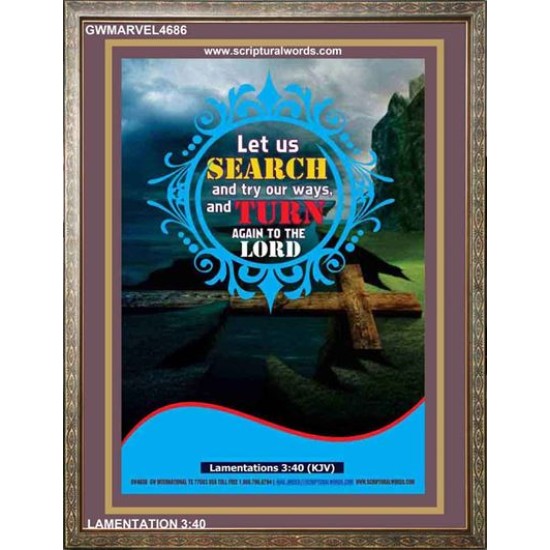 TURN AGAIN TO THE LORD   Scripture Art Prints   (GWMARVEL4686)   