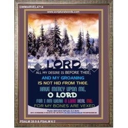 ALL MY DESIRE IS BEFORE THEE   Acrylic Glass framed scripture art   (GWMARVEL4714)   