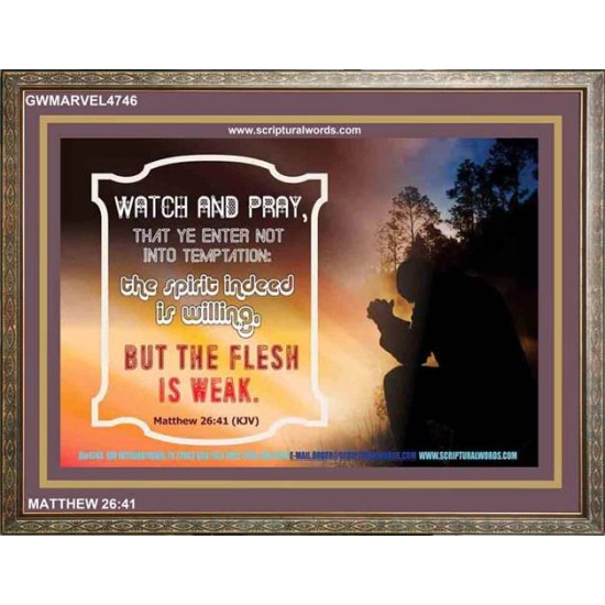 WATCH AND PRAY   Scripture Art Prints Framed   (GWMARVEL4746)   