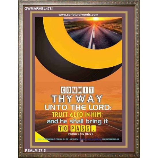 TRUST ALSO IN HIM   Inspirational Bible Verses Framed   (GWMARVEL4781)   