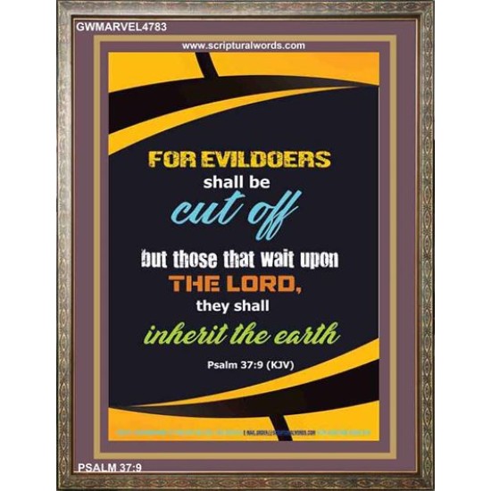 WAIT UPON THE LORD   Inspirational Bible Verse Frame   (GWMARVEL4783)   