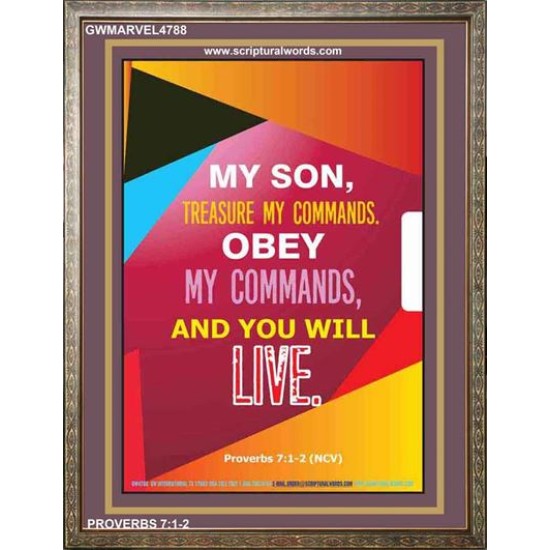 YOU WILL LIVE   Bible Verses Frame for Home   (GWMARVEL4788)   