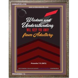 WISDOM AND UNDERSTANDING   Bible Verses Framed for Home   (GWMARVEL4789)   