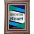 WITH ALL YOUR HEART   Large Frame Scripture Wall Art   (GWMARVEL4811)   "36x31"