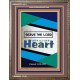 WITH ALL YOUR HEART   Large Frame Scripture Wall Art   (GWMARVEL4811)   
