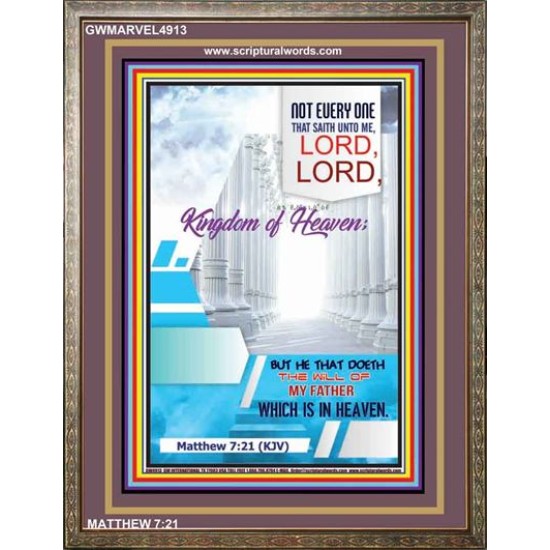 THE WILL OF MY FATHER    Acrylic Glass framed scripture art   (GWMARVEL4913)   