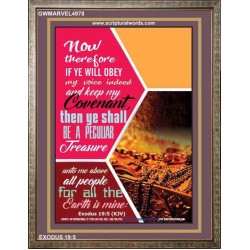BE A PECULIAR TREASURE   Large Frame Scripture Wall Art   (GWMARVEL4978)   "36x31"