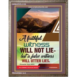A FAITHFUL WITNESS   Custom Framed Bible Verse   (GWMARVEL5150)   