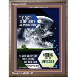 THE WORLD AND THEY THAT DWELL THEREIN   Bible Verse Framed for Home   (GWMARVEL5160)   