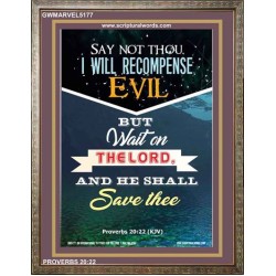 WAIT ON THE LORD   Bible Verses Frame Online   (GWMARVEL5177)   "36x31"