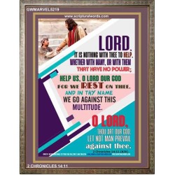 WE REST ON THEE   Frame Bible Verse   (GWMARVEL5219)   "36x31"