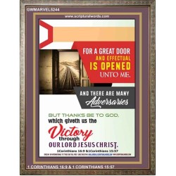 A GREAT DOOR AND EFFECTUAL   Christian Wall Art Poster   (GWMARVEL5244)   "36x31"