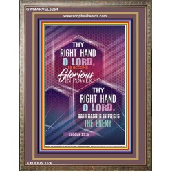 THY RIGHT HAND O LORD   Christian Paintings Frame   (GWMARVEL5254)   