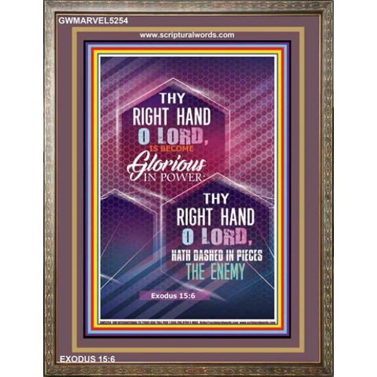THY RIGHT HAND O LORD   Christian Paintings Frame   (GWMARVEL5254)   