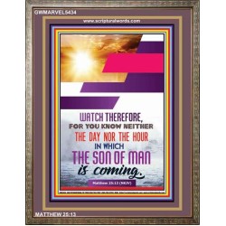 WATCH THEREFORE   Christian Framed Wall Art   (GWMARVEL5434)   "36x31"