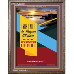 TRUST NOT IN HUMAN WISDOM   Christian Artwork Frame   (GWMARVEL5531)   "36x31"