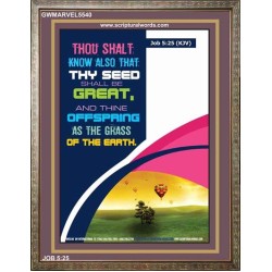 THY SEED SHALL BE GREAT   Religious Art Frame   (GWMARVEL5540)   