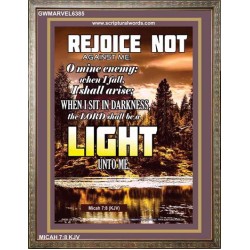 A LIGHT   Scripture Art Acrylic Glass Frame   (GWMARVEL6385)   "36x31"