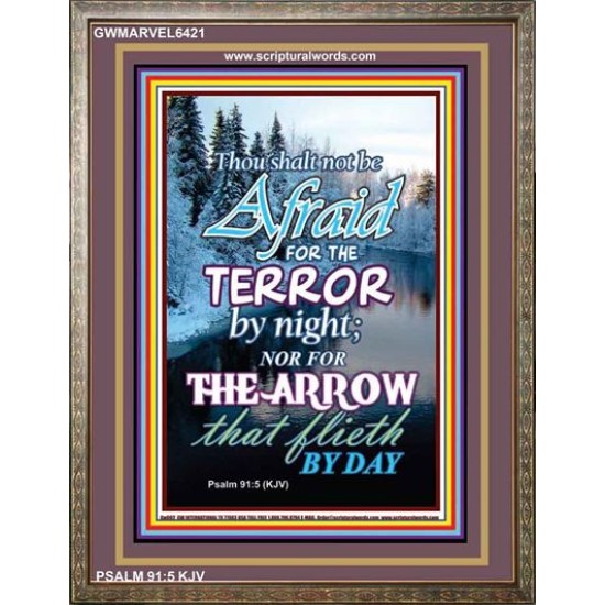 THE TERROR BY NIGHT   Printable Bible Verse to Framed   (GWMARVEL6421)   