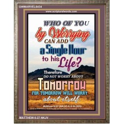 A SINGLE HOUR TO HIS LIFE   Bible Verses Frame Online   (GWMARVEL6434)   "36x31"