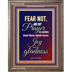 THY PRAYER IS HEARD   Scripture Wood Framed Signs   (GWMARVEL6466)   