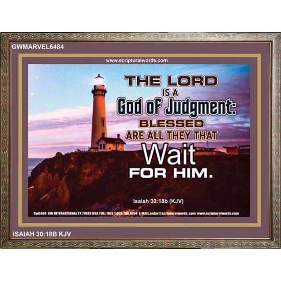 A GOD OF JUDGEMENT   Framed Bible Verse   (GWMARVEL6484)   
