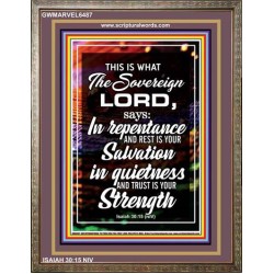 THE SOVEREIGN LORD   Contemporary Christian Wall Art   (GWMARVEL6487)   
