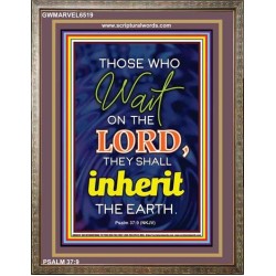 WAIT ON THE LORD   contemporary Christian Art Frame   (GWMARVEL6519)   "36x31"