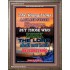 THE YOUNG LIONS LACK AND SUFFER   Acrylic Glass Frame Scripture Art   (GWMARVEL6529)   "36x31"