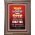 WAIT ON THE LORD   Bible Verses Wall Art Acrylic Glass Frame   (GWMARVEL6535)   "36x31"