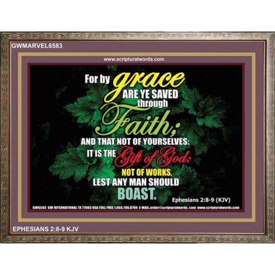 SAVED THROUGH FAITH   Christian Frame Art   (GWMARVEL6583)   