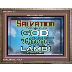 SALVATION BELONGS TO GOD   Inspirational Bible Verses Framed   (GWMARVEL6674)   