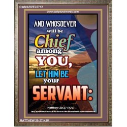 BE A SERVANT   Bible Verses Framed for Home Online   (GWMARVEL6712)   
