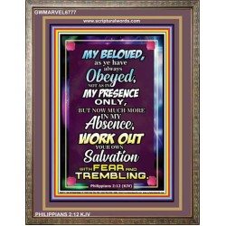 WORK OUT YOUR SALVATION   Christian Quote Frame   (GWMARVEL6777)   