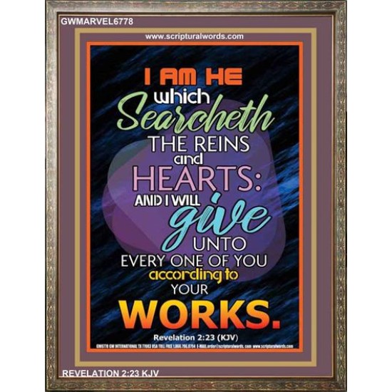 ACCORDING TO YOUR WORKS   Frame Bible Verse   (GWMARVEL6778)   