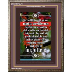 A MIGHTY TERRIBLE ONE   Bible Verse Frame for Home Online   (GWMARVEL724)   