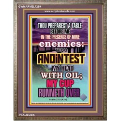 ANOINT MY HEAD WITH OIL   Framed Scripture Dcor   (GWMARVEL7269)   