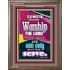 WORSHIP THE LORD THY GOD   Frame Scripture Dcor   (GWMARVEL7270)   "36x31"