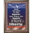 THE SPIRIT OF THE LORD GIVES LIBERTY   Scripture Wall Art   (GWMARVEL732)   "36x31"