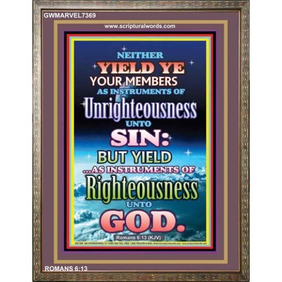 UNRIGHTEOUSNESS   Contemporary Christian Paintings Acrylic Glass frame   (GWMARVEL7369)   