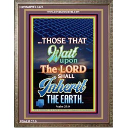 WAIT UPON THE LORD   Bible Verses Frame for Home   (GWMARVEL7425)   "36x31"