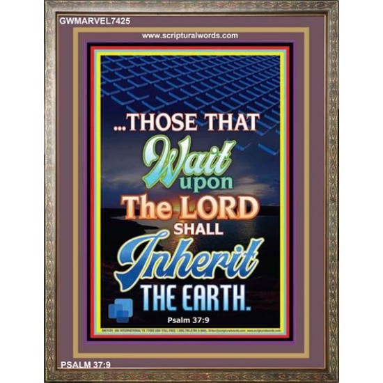 WAIT UPON THE LORD   Bible Verses Frame for Home   (GWMARVEL7425)   