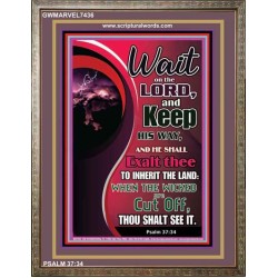 WAIT ON THE LORD   Framed Bible Verse Online   (GWMARVEL7436)   "36x31"