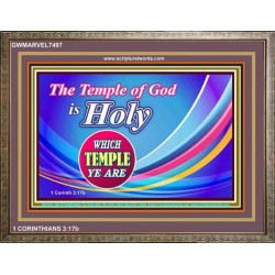 YE ARE GODS TEMPLE   Frame Bible Verse Art    (GWMARVEL7497)   