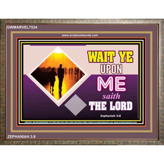 WAIT UPON THE LORD   Custom Frame Scripture   (GWMARVEL7534)   