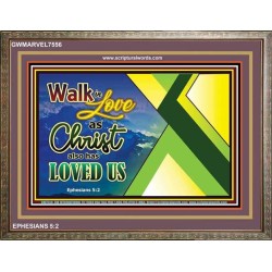 WALK IN LOVE   Custom Frame Inspiration Bible Verse   (GWMARVEL7556)   "36x31"