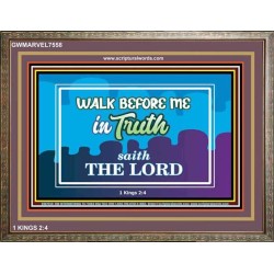 WALK IN TRUTH   Unique Bible Verse Framed   (GWMARVEL7558)   "36x31"